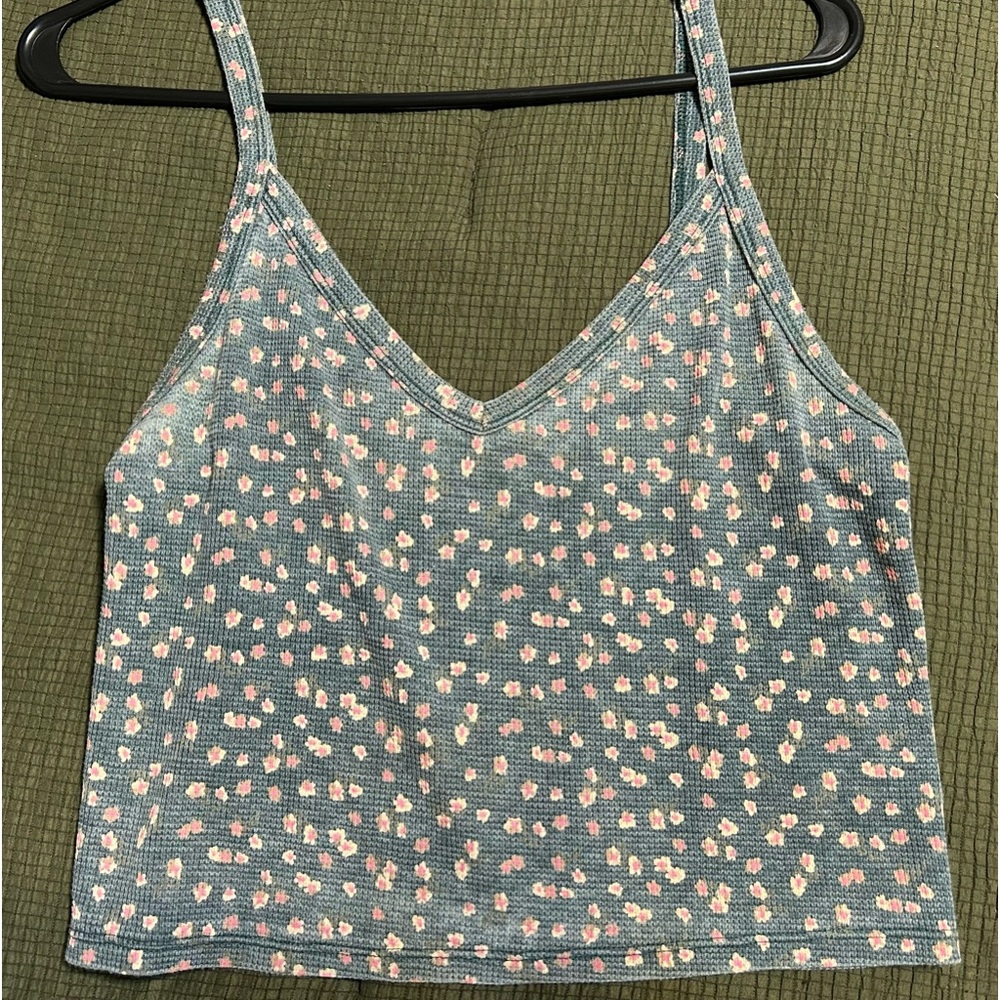 American eagle waffle knit tank top